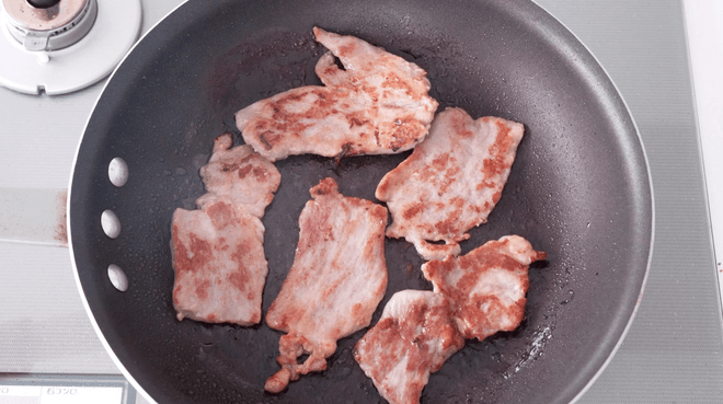 Fry the marinated pork