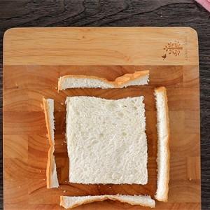 Cut the edges of the sandwich