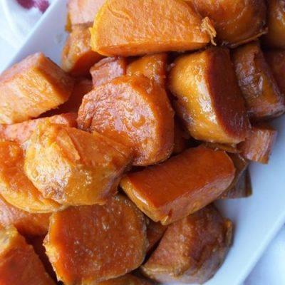 baked sweet potato with brown sugar