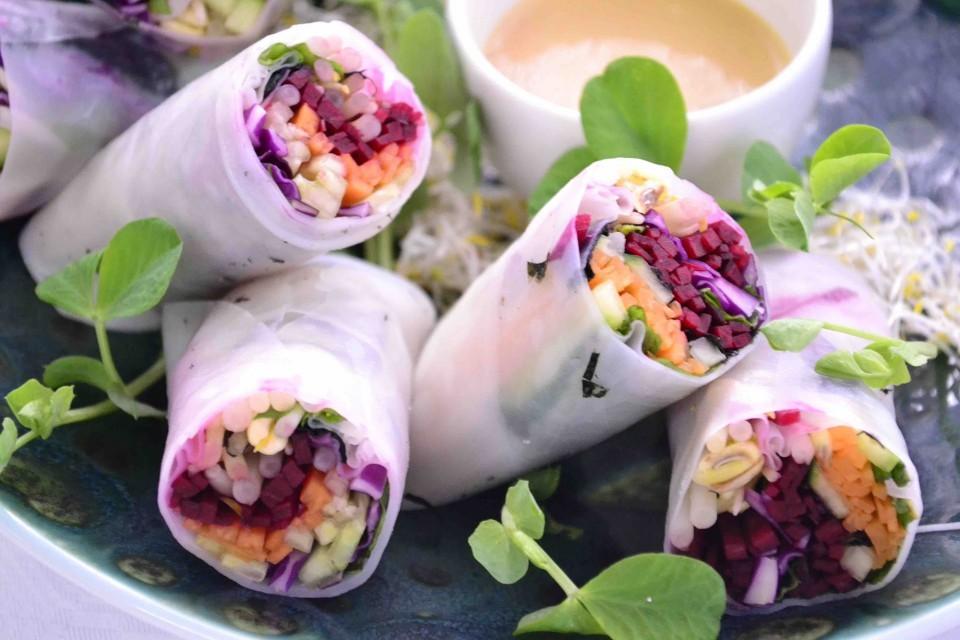 Vegetable Spring Rolls Recipe: How To Make Rainbow Spring Rolls