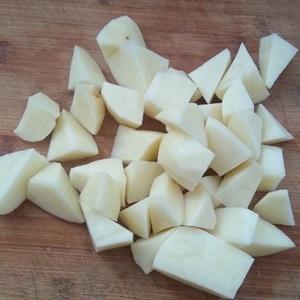 peel and cut potatoes