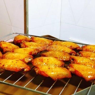 pour honey onto these chicken wings.