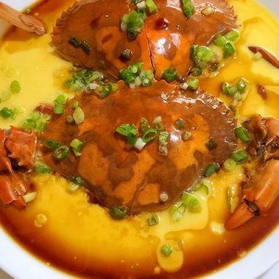 crab steamed with eggs