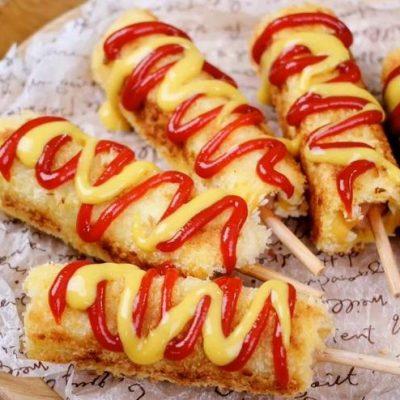 how to make fried sandwich sausage rolls