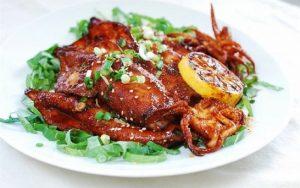 grilled spicy baby octopus