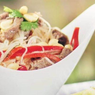 how to make Thai beef-mixed vermicelli