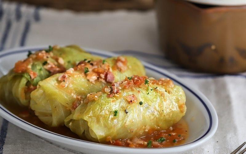 Cabbage Roll Beef With Ketchup Recipe