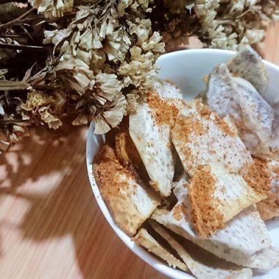 crispy baked taro snack recipe