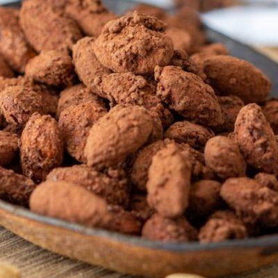 how to make cocoa roasted almonds