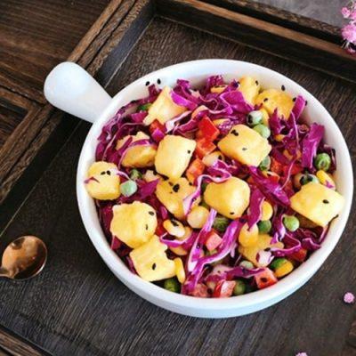 how to make fruit bread salad