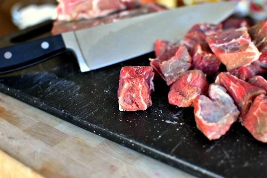 cut beef into medium pieces