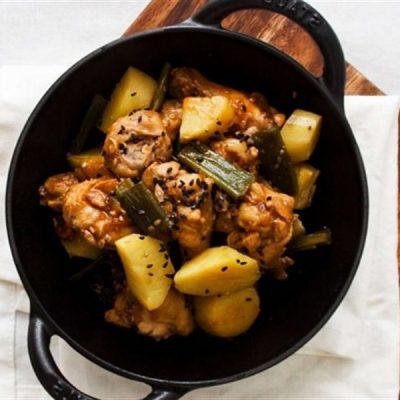 chicken braised with sweet potatoes
